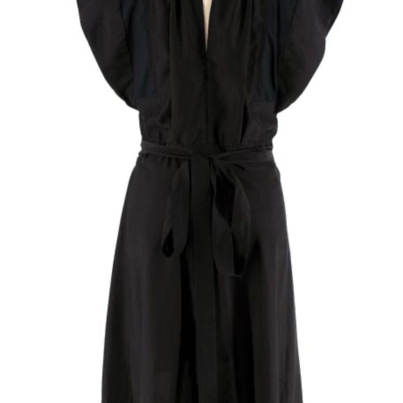 ISABEL MARANT Georgette Lief Black Wrap Dress - Picture 6 of 10